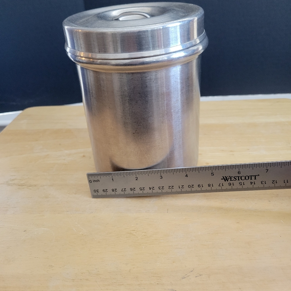 Stainless Steel Kitchen Canister Crusader  Stainless Steel Canister L & G MFG Co - Picture 2 of 4